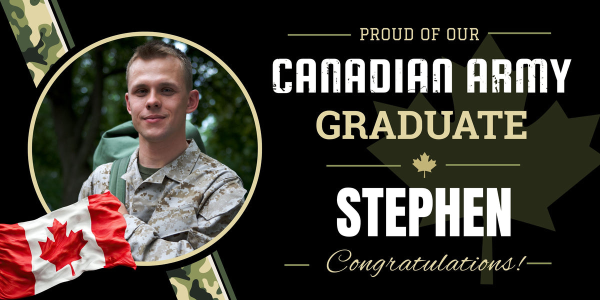 Canadian Army Graduation Banner Template
