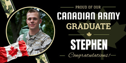 Canadian Army Graduation Banner Template