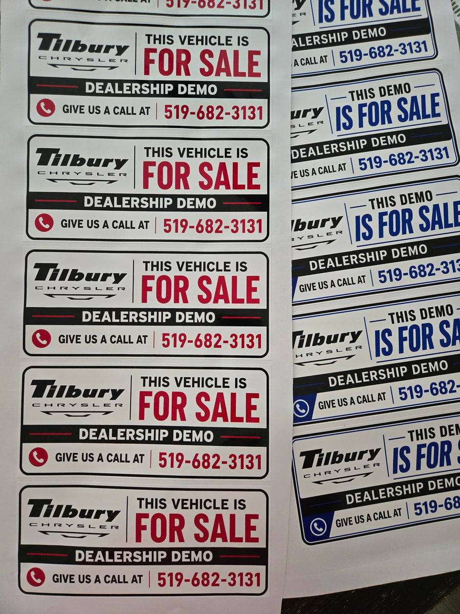 Dealership Stickers
