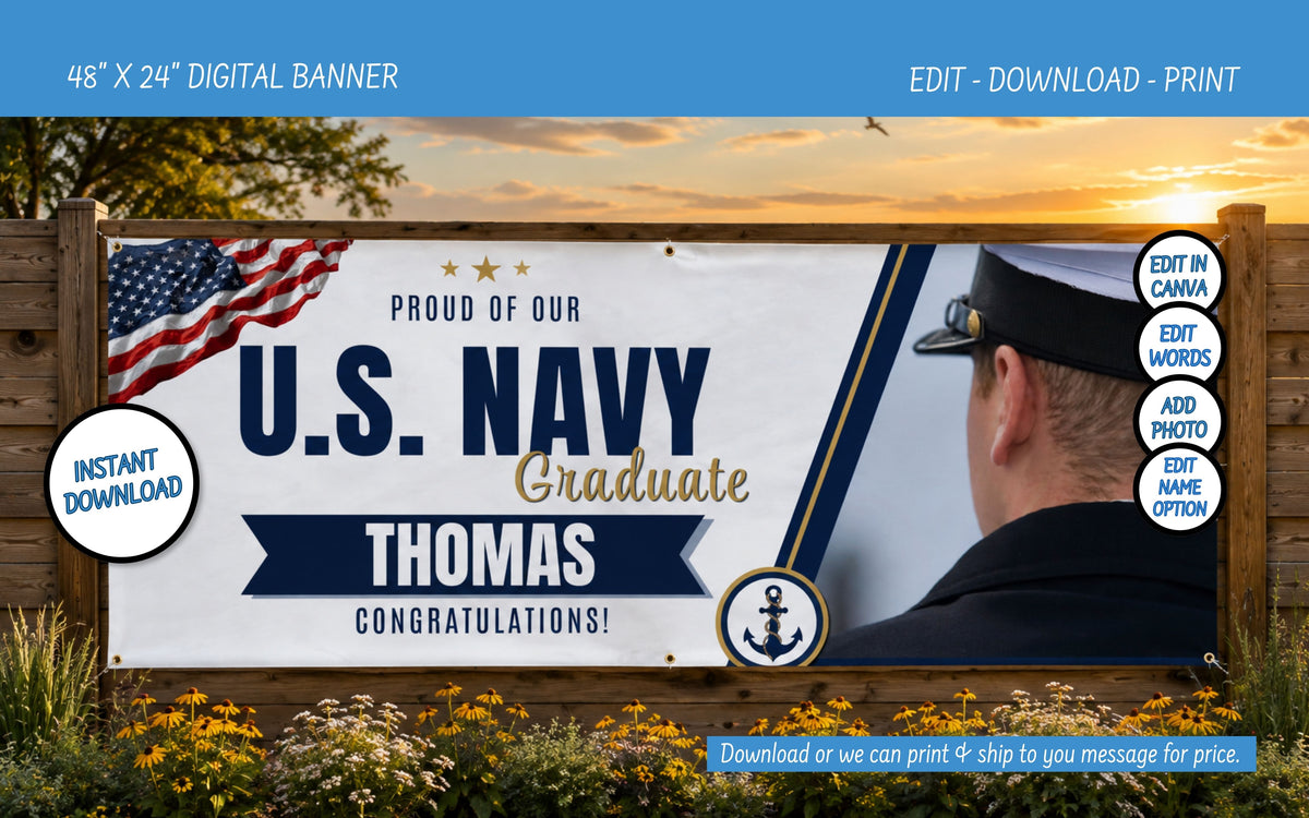 A customizable digital banner mockup for a U.S.